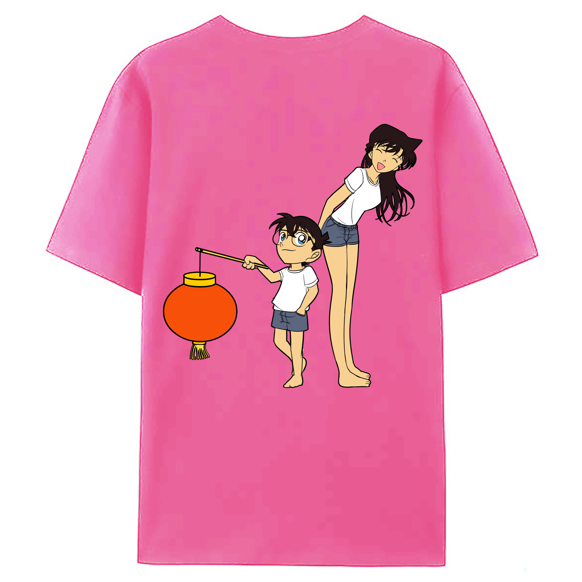 （画像用） 名探偵コナン 毛利 蘭 もうり らん、モーリ ラン Detective Conan Rachel Moore レディース半袖Tシャツ(バックプリント)